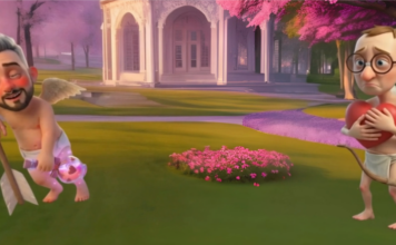 Interaktivní 3D360 valentýnská soutěžní expozice z dílny Eduwin